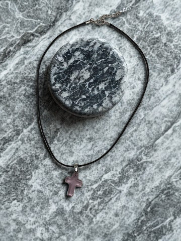 Handcrafted Resin Cross Necklace